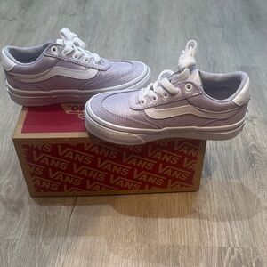 Girls Vans Lilac and White Low-Top Sneakers